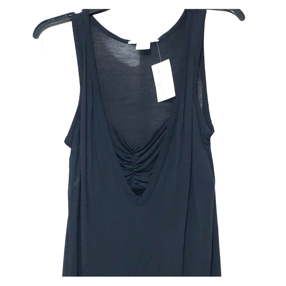 Black Tank with faux bandeau and cut out